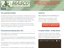 Tablet Screenshot of mascoappliance.com